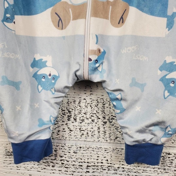 Michley Romper Jumpsuit Fox Patter Design Front Zipper Closure Size Medium - Picture 5 of 6